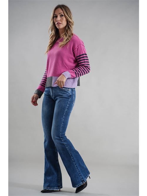 Maglia in misto lana brand unique | 24015FUXIA